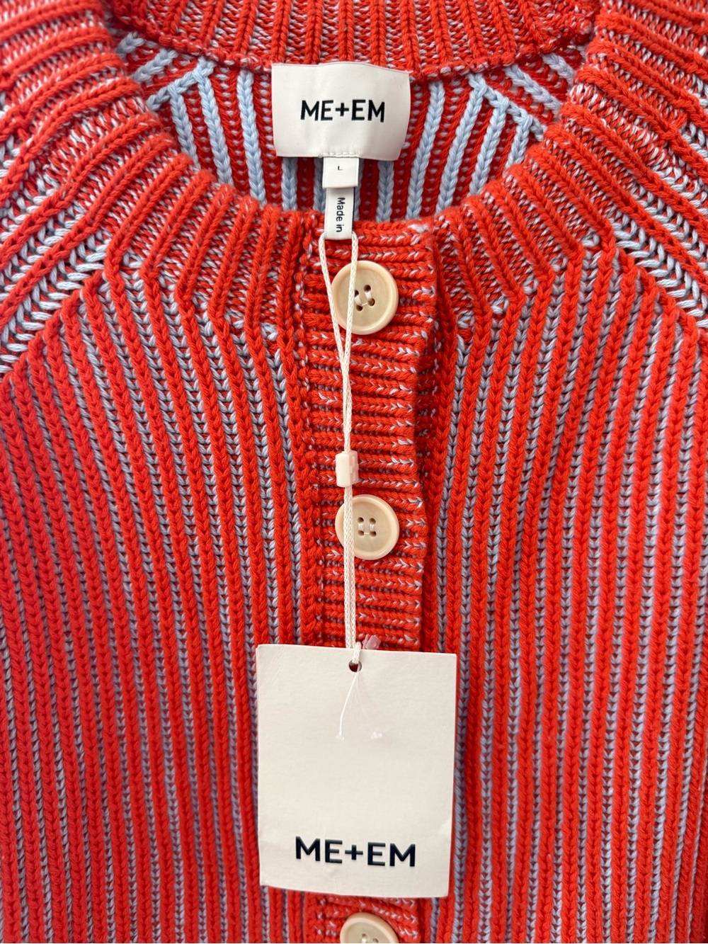 ME+EM Contrast Rib Cardigan - Picture 8 of 13